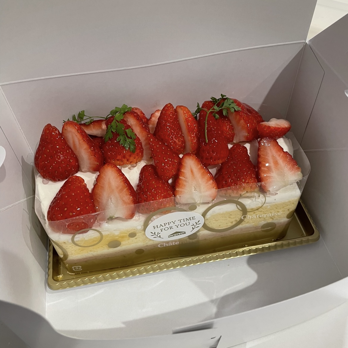 社長からいただいたケーキ