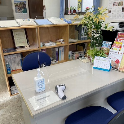 コロナウイルス感染拡大予防対策しています！